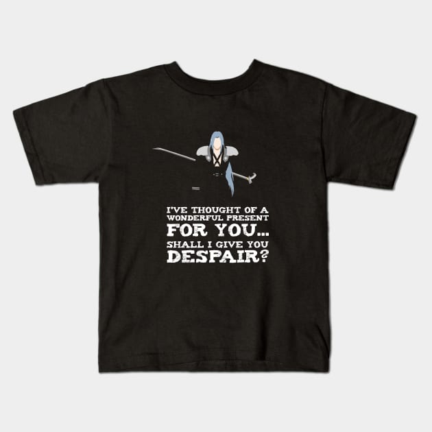 Witty Sephiroth Quote FFVII Minimalistic Kids T-Shirt by Kidrock96